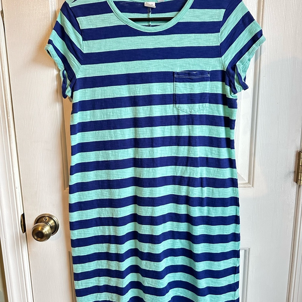 GAP Teal and Navy Striped Top